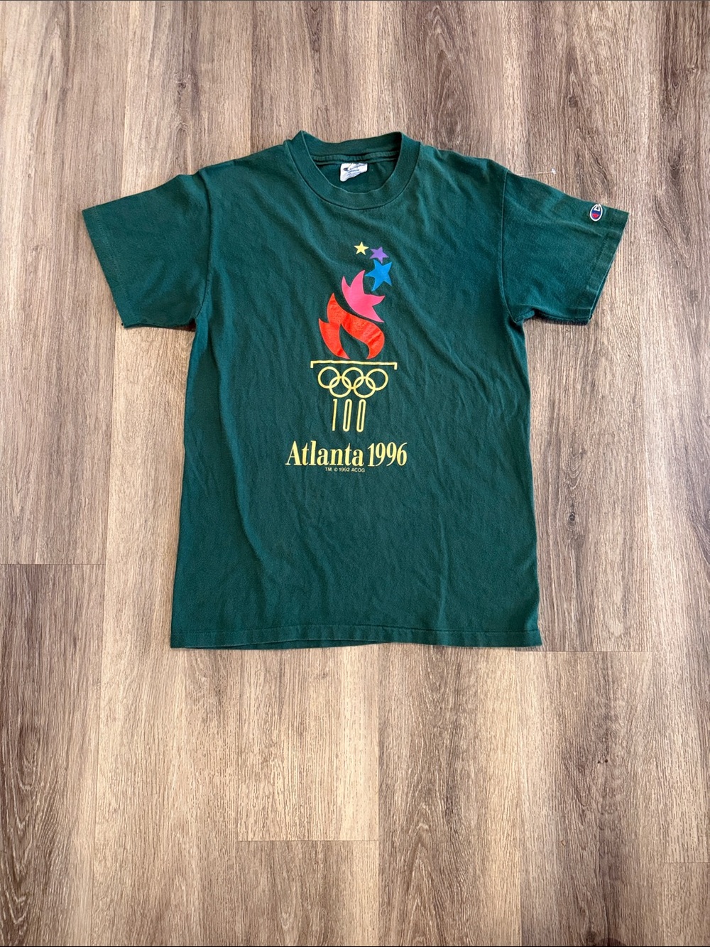 Vintage Champion Atlanta 1996 Olympic Torch Graphic Tee